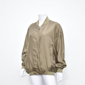ジャケット・アウター ROBERT STOCK All Silk Zip Jacket 80's VINTAGE Robert Stock Jacket Mens Large 100% Silk Full Zip