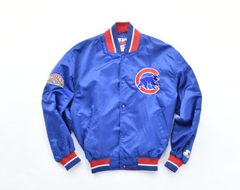 Vintage Starter Cubs Satin Bomber Jacket size M