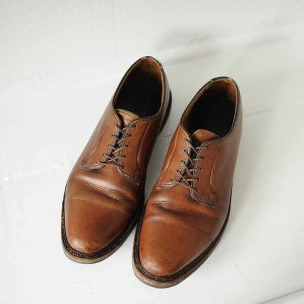 Vintage Florsheim Imperial Brown Leather Oxford Shoes, Made in USA, Mens 12 / ITEM083