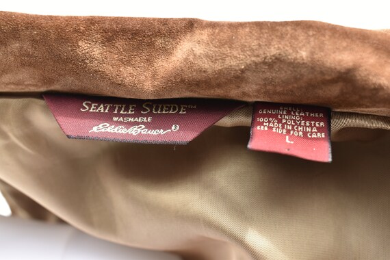 Vintage Eddie Bauer Suede Leather Button Up Vest … - image 10