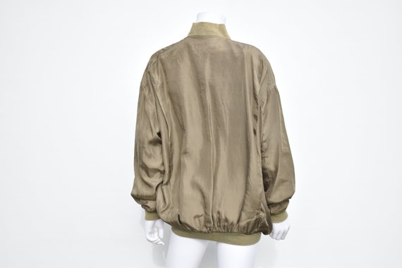 Vintage 100% Silk Bomber Style Jacket by Robert S… - image 3