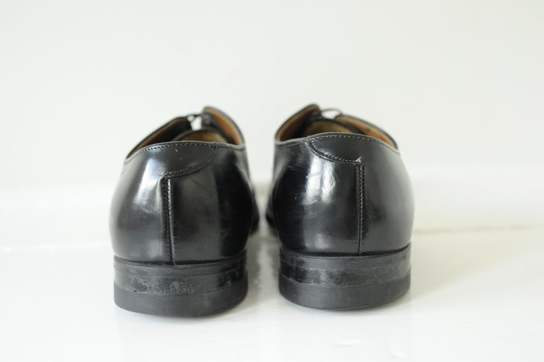 Vintage Craddock Terry Black Leather Military Oxford Shoes Vintage Craddock Terry Black Leather Military Oxford Shoes