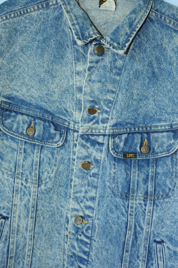 Vintage Lee Riders Acid Wash Denim Jacket, Union … - image 3