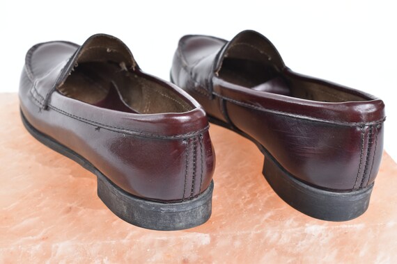 Vintage GH Bass Penny Loafers Burgundy Leather Womens… - Gem