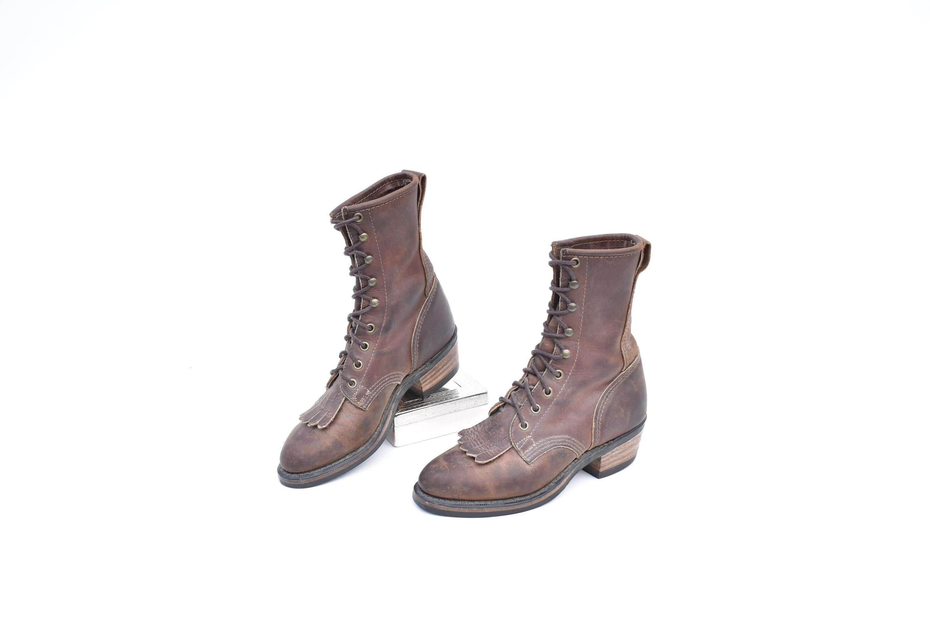 Durango Lace up Boot Etsy