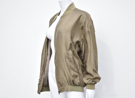 Vintage 100% Silk Bomber Style Jacket by Robert S… - image 4