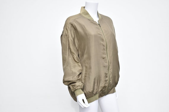 Vintage 100% Silk Bomber Style Jacket by Robert S… - image 9