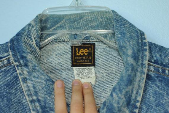 Vintage Lee Riders Acid Wash Denim Jacket, Union … - image 4