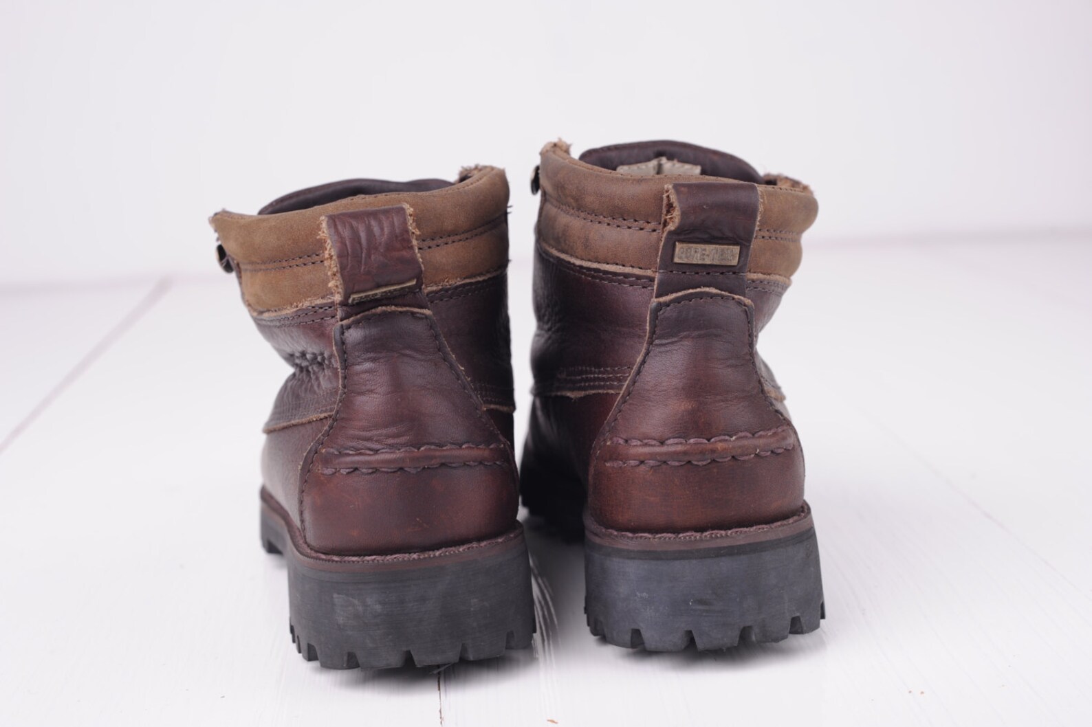 Vintage Eddie Bauer Brown Leather Hiking Ankle Boots Womens 5 Etsy