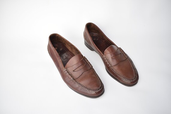 Vintage Cole Haan Beown Leather Penny Loafers mens 12 - Gem