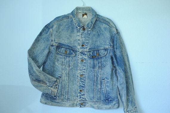 Vintage Lee Riders Acid Wash Denim Jacket, Union … - image 2