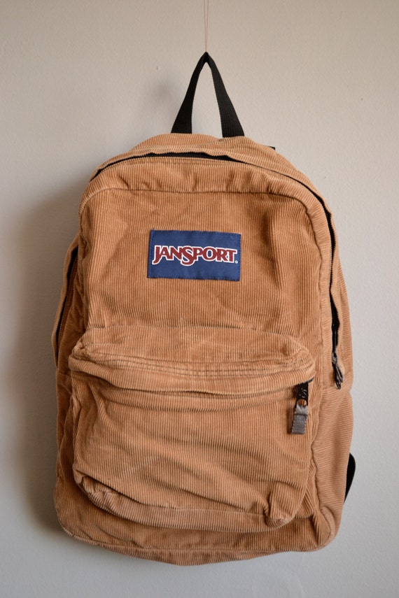 vintage corduroy jansport backpack