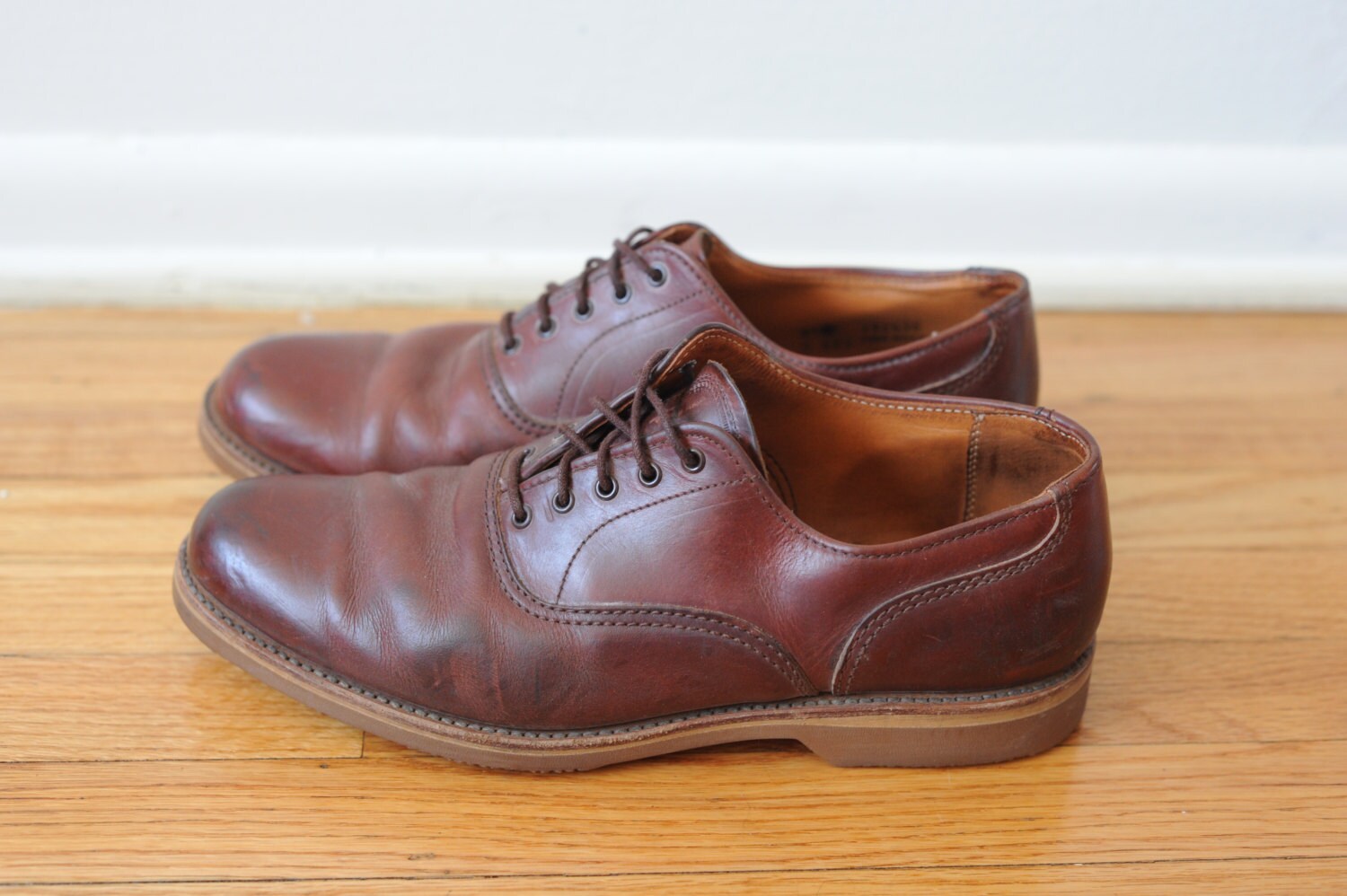 SALE Vintage Lands End Mens Oxford Saddle Shoes Mens 8 1/2 / Etsy UK