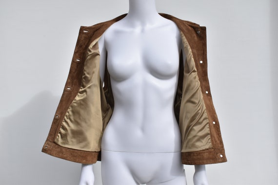 Vintage Eddie Bauer Suede Leather Button Up Vest … - image 9