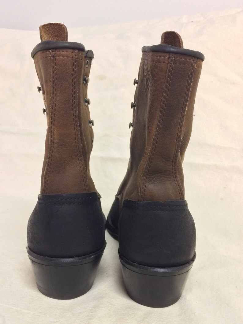 Vintage Laredo Two Tone Leather Roper Boots Made in USA Womens Etsy