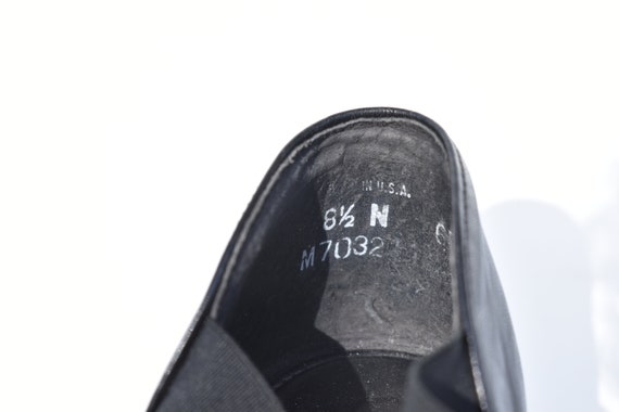 Vintage Black Leather Mary Jane Open Toe Sandal S… - image 3