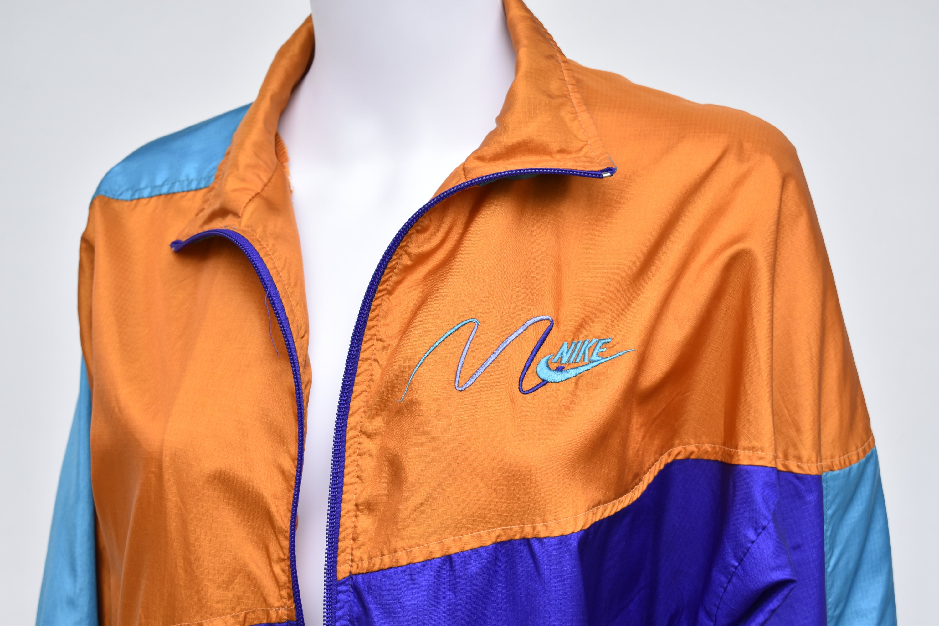 Vintage 90s Nike 60/40 Drawstring Windbreaker Track Jacket