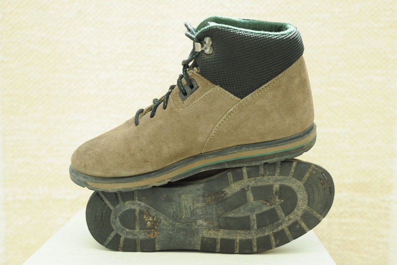 Vintage Coleman Brown Leather Hiking Ankle Boots Womens 7 1/2 Etsy