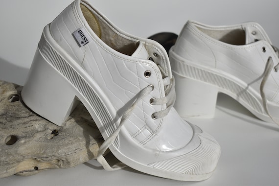 Vintage Guess Chunky Platform Shoes with Heel siz… - image 3