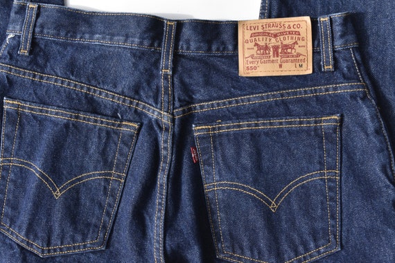 Vintage Made in USA Levi's 550 Dark Wash Tapered … - image 5