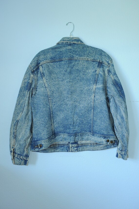 Vintage Lee Riders Acid Wash Denim Jacket, Union … - image 5