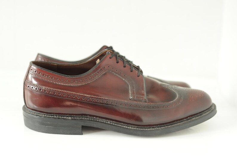 Vintage Mason Shoe Wingtip Maroon Dress Shoes Union Made - Etsy