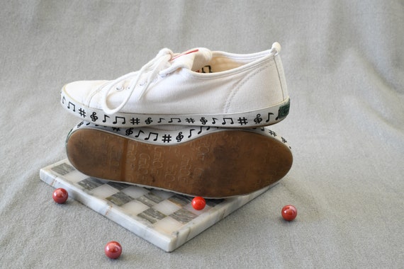 Vintage Cherokee White Cotton Sneakers, Womens US… - image 7