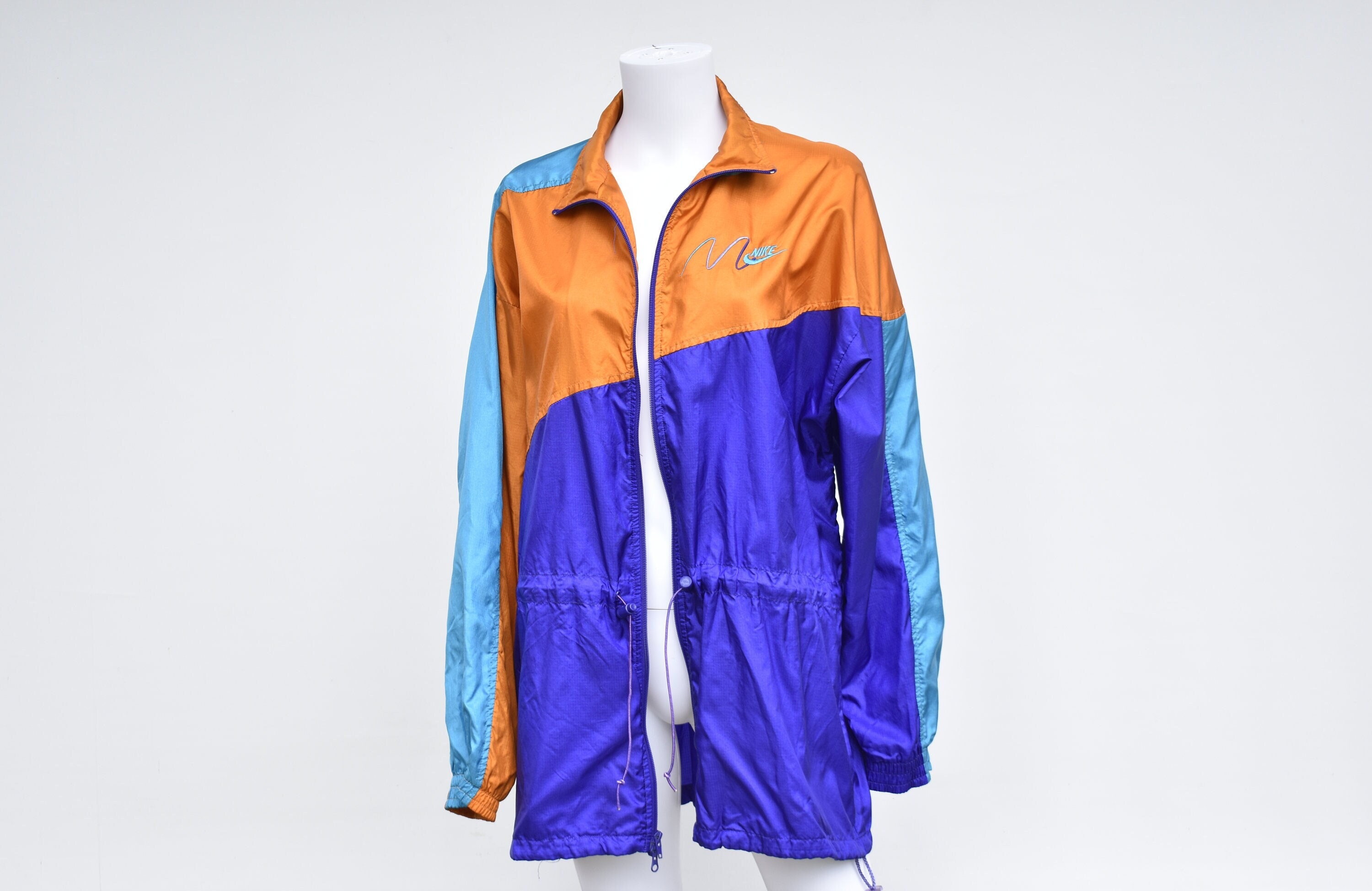 Vintage 90s Nike 60/40 Drawstring Windbreaker Track Jacket Vintage 90s Nike 60/40 Drawstring Windbreaker Track Jacket