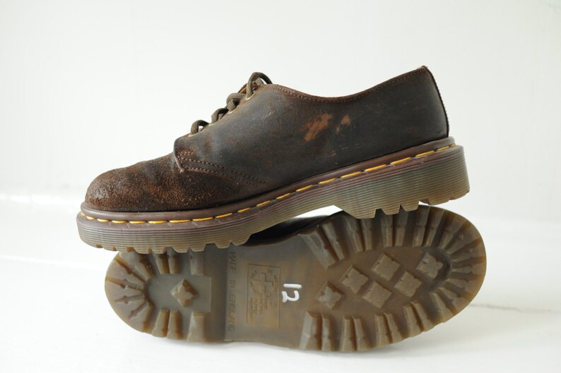 Vintage Dr Martens Brown Suede Leather Oxford Shoes US 8 ITEM222 Made in England Womens UK 6