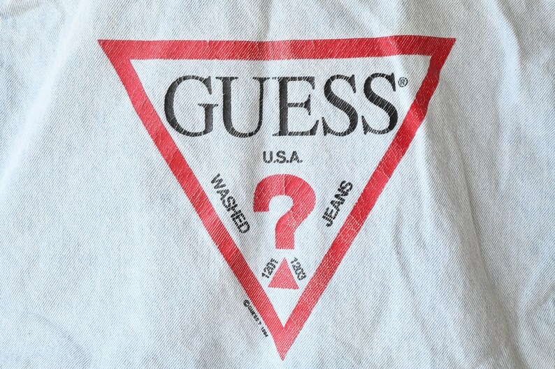 Vintage Guess Light Blue Denim Tote Bag Made in USA ITEM-C54