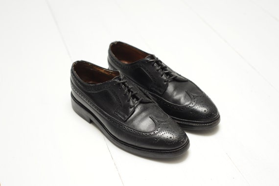 Vintage Florsheim Imperial Black Pebbled Leather W