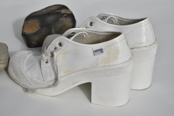 Vintage Guess Chunky Platform Shoes with Heel siz… - image 8