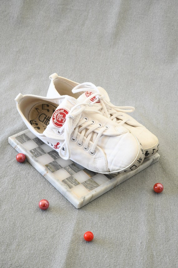Vintage Cherokee White Cotton Sneakers, Womens US… - image 9