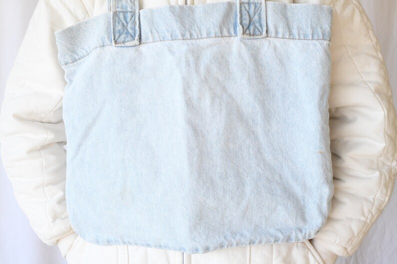 Vintage Guess Light Blue Denim Tote Bag Made in USA ITEM-C54