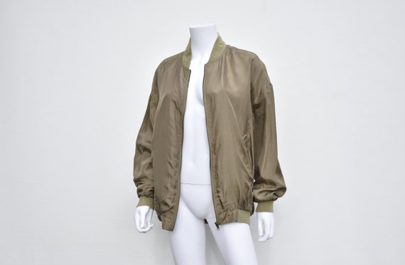 Vintage 100% Silk Bomber Style Jacket by Robert S… - image 2