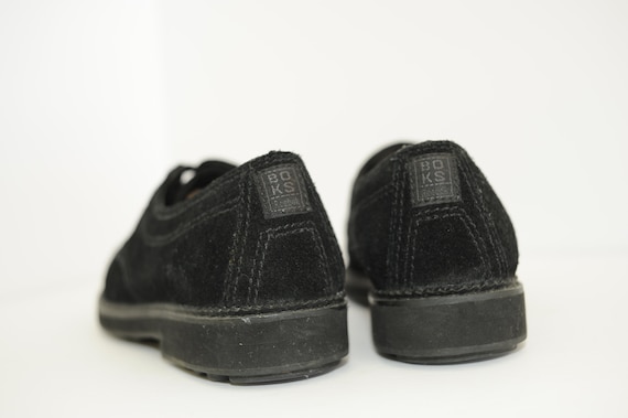 Vintage 90's BOKS by Reebok Black Suede Leather Oxford Shoes Vintage 90's BOKS by Reebok Black Suede Leather Oxford Shoes