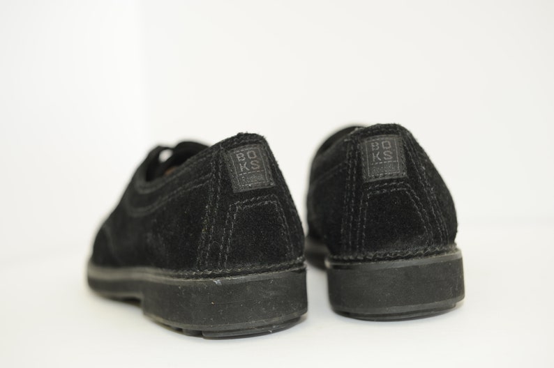 Vintage 90's BOKS by Reebok Black Suede Leather Oxford | Etsy