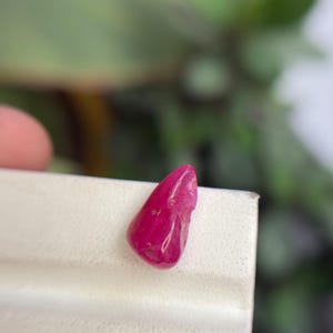 Natural Non-Heated Ruby 5.30 Ct | Tumble Loose Gemstone | Vivid Pinkish Red Ruby for Ring Pendant Jewelry