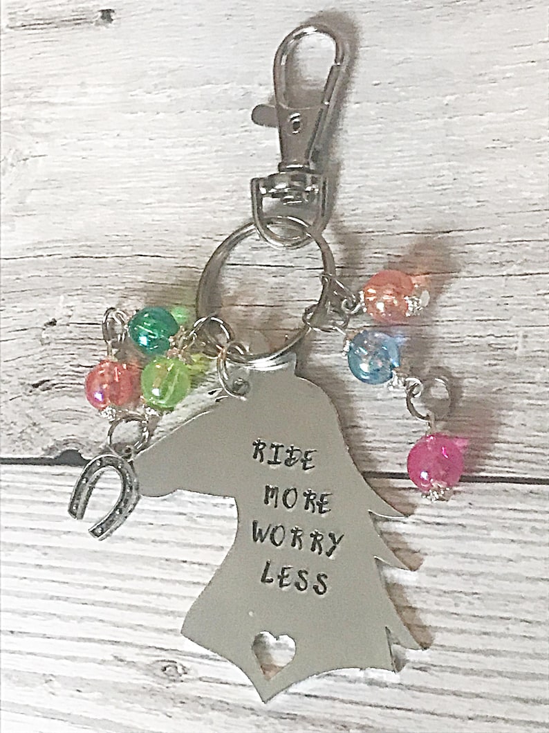 Horse Handbag Charm Horse Bag Charm Ride More Worry Less Etsy