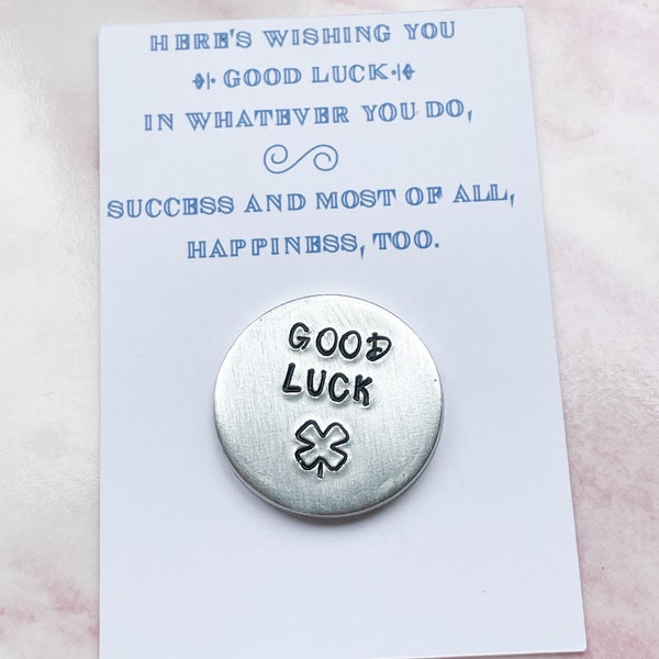 Good Luck Token, Pocket Token, Friendship Token, Pocket Hug, Good Luck Coin, Good Luck Exam Gift, Good Luck New Job, Luck Gift For Friends