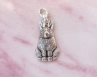 Rabbit Charm For Bracelet, Charm For Necklace, Easter Charms, Easter Gifts For Her, Rabbit Gift, Easter Jewellery, Clip On Charms