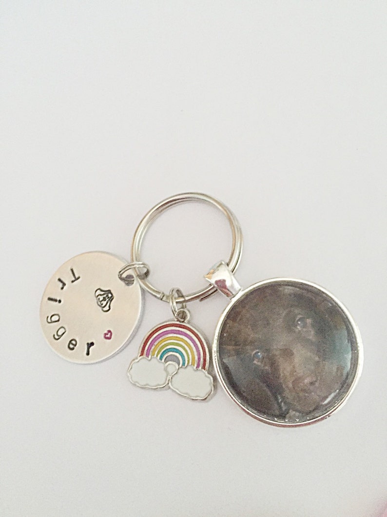 Dog Memorial Keyring Personalised Dog Keyring Dog Keepsake Etsy