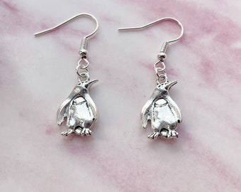 Penguin Charm Earrings: Handmade Animal Jewelry