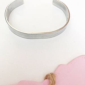 Secret Message Bracelet, Hidden Message Bracelet, Personalised Bracelet, Hand Stamped Cuff, Aluminium Bracelet, Gift For Women, Gift For Her image 3