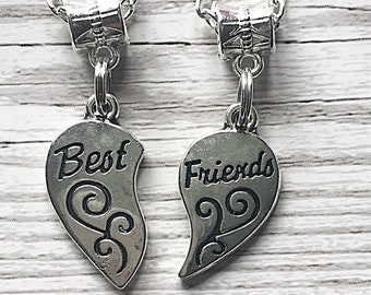 Best Friends Necklace For Women Gifts, Split Heart Necklace For Friends Gift Women, Friendship Necklace For 2, Birthday Gift For Friend Gift