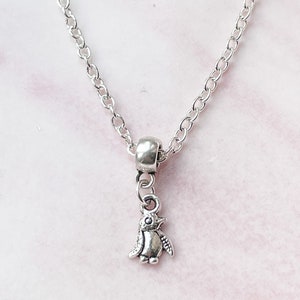 Penguin Necklace, Penguin Charm Necklace, Silver Necklace, Minimalist Necklace, Penguin Jewelry, Animal Necklace, Penguin Gift For Her