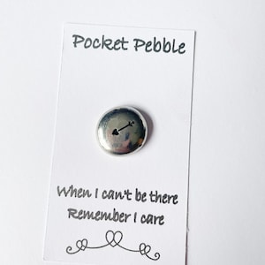 Pewter Pebble,Pocket Pebble, Personalised Gift, Long Distance Gift, Keepsake For Men Travel Gift, Pocket Coin Custom Tokens Of Love Token