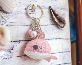 Crochet Whale Keyring Personalised Gift For Teenage Girl Gift  Handmade Crochet Whale Keychain, Whale Gift For Her, Whale Crochet Keyring