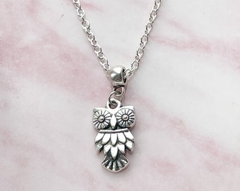 Silver Owl Necklace: Nature Jewelry, Woodland Gift