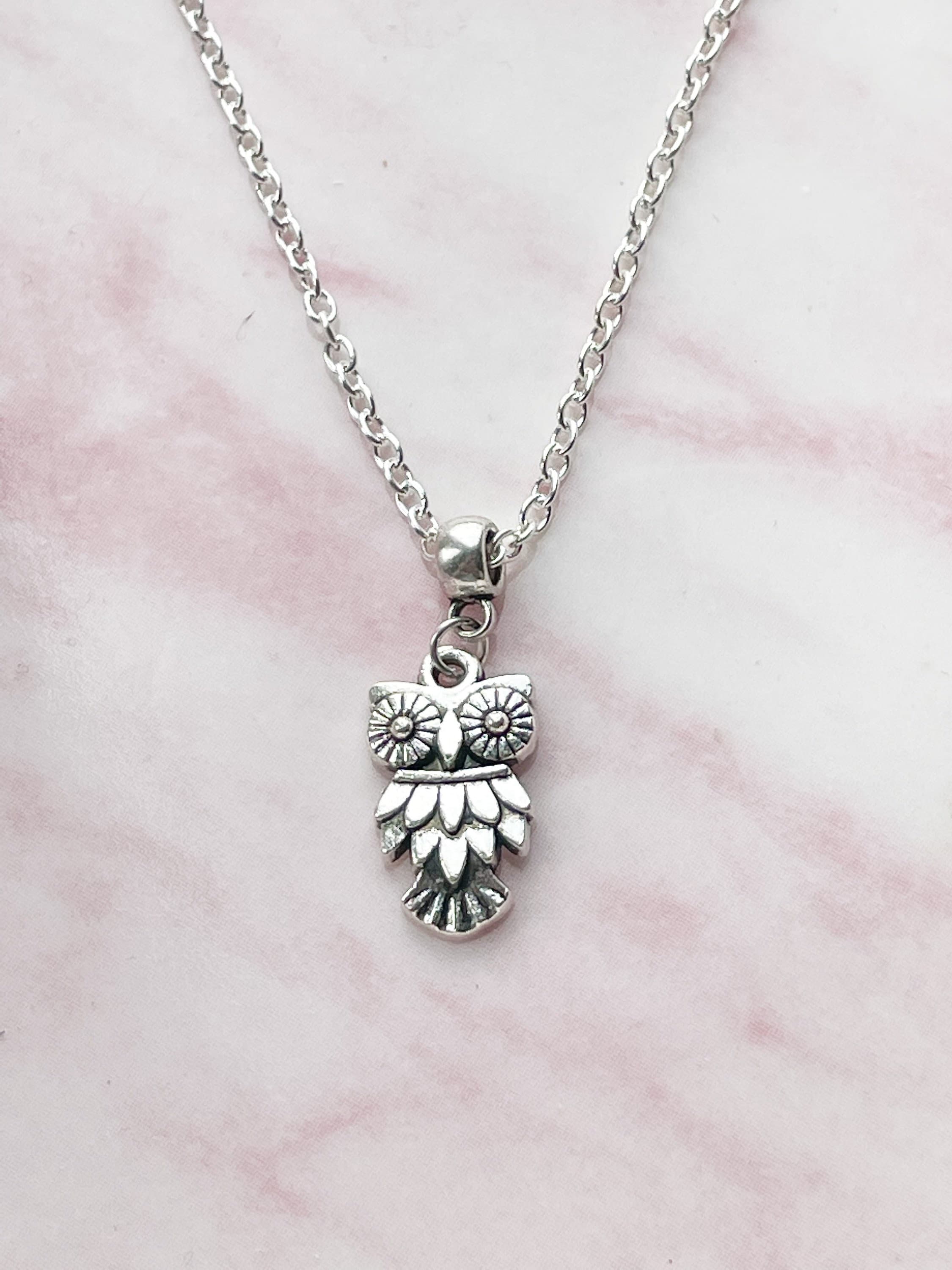 Silver Owl Necklace: Nature Jewelry, Woodland Gift